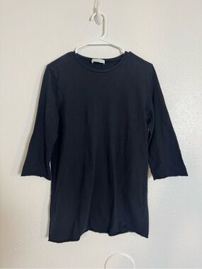 Raey 3/4 sleeve black t shirt